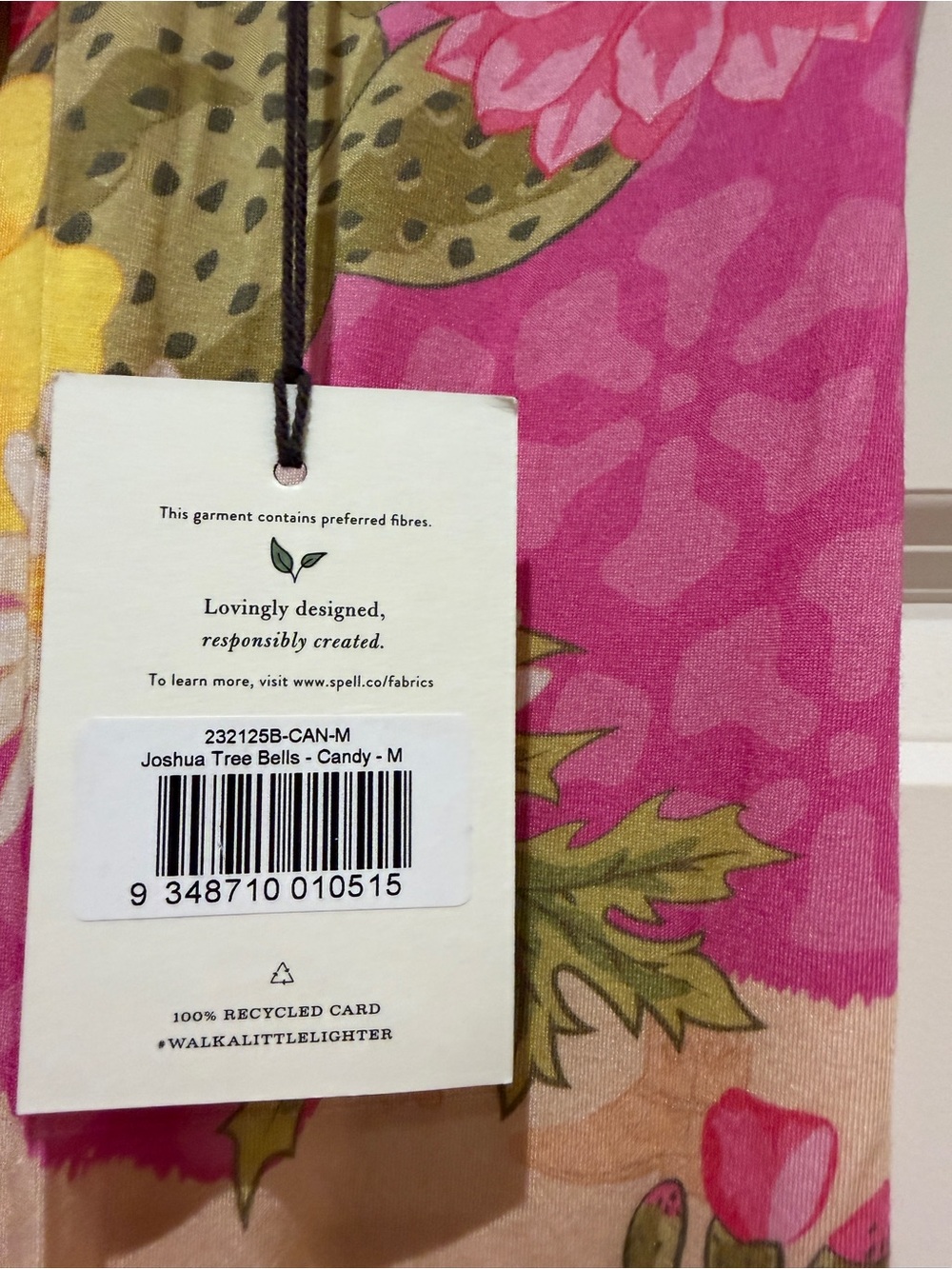 🌵 NWT SPELL Joshua Tree Bells Pants Candy Floral Cactus M - Picture 4 of 5